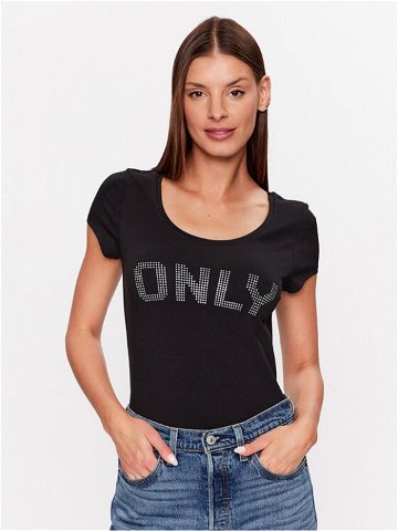 ONLY T-Shirt 15316416 Černá Slim Fit