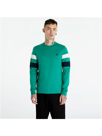 FRED PERRY Panelled Sleeve LS T-shirt Fred Perry Green