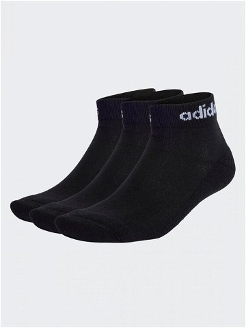 Adidas Nízké ponožky Unisex Linear Ankle Socks Cushioned Socks 3 Pairs IC1303 Černá