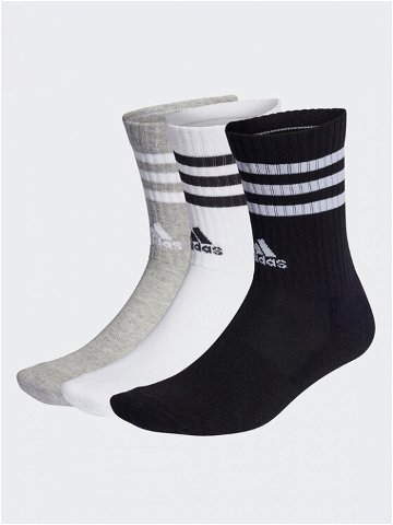 Adidas Klasické ponožky Unisex 3-Stripes Cushioned Crew Socks 3 Pairs IC1323 Šedá