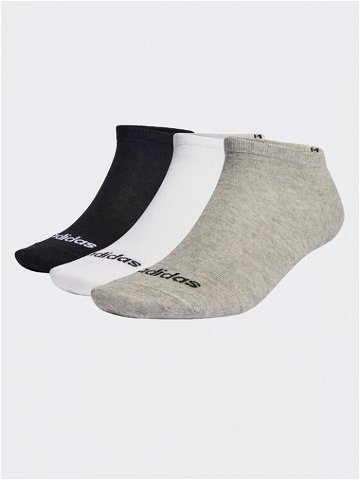 Adidas Kotníkové ponožky Unisex Thin Linear Low-Cut Socks 3 Pairs IC1300 Šedá