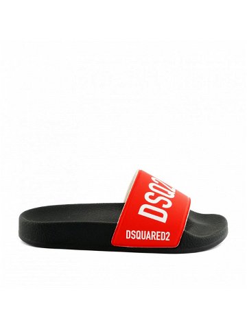 Pantofle dsquared2 sandals maxi logo print červená 37