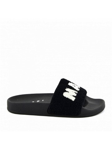 Pantofle marni terrycloth maxi logo sandals černá 33