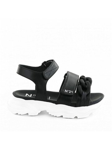 Sandále no21 chunky chain embellished billy sandals černá 36