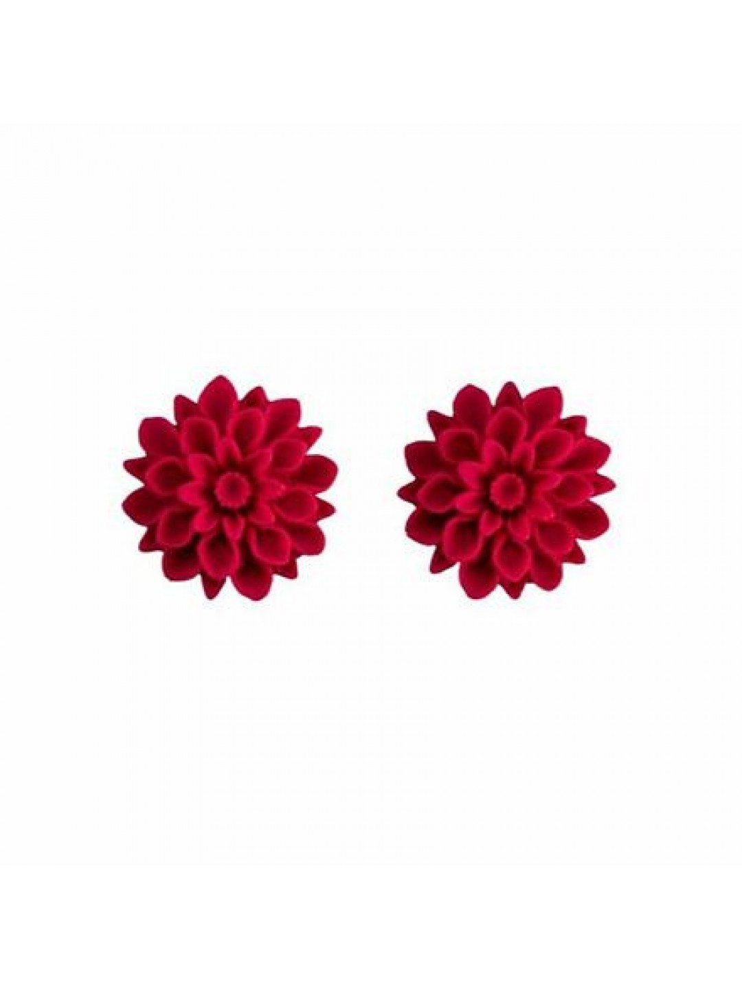 HORSEFEATHERS Flowerski náušnice – cranberry RED