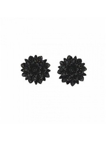 HORSEFEATHERS Flowerski náušnice – gleaming black BLACK