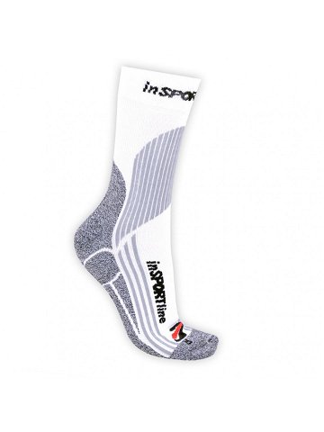 Multifunkční ponožky inSPORTline COOLMAX a ionty stříbra bílá XXL 45-47