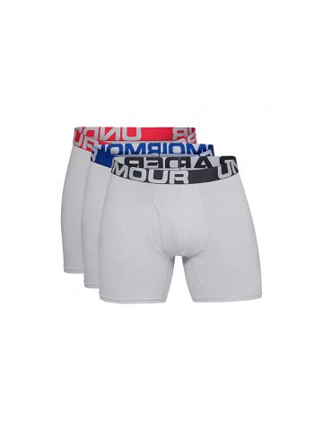 Pánské boxerky Under Armour Charged Cotton 6in 3 Pack Mod Gray Medium Heather M