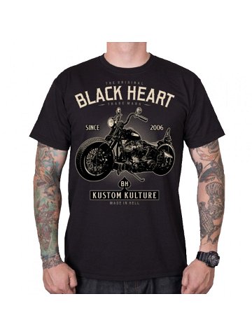 Triko BLACK HEART Motorcycle černá 3XL
