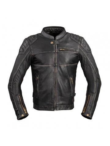 Pánská kožená moto bunda W-TEC Suit vintage černá 5XL