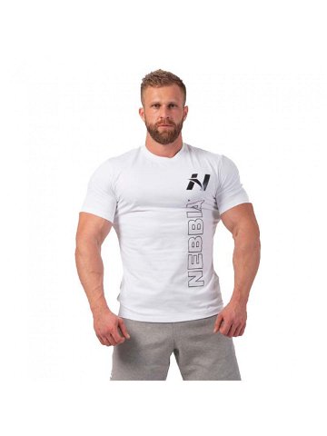 Pánské tričko Nebbia Vertical Logo 293 White XL