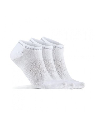 Kotníkové ponožky CRAFT CORE Dry Shaftless 3 páry bílá 34-36