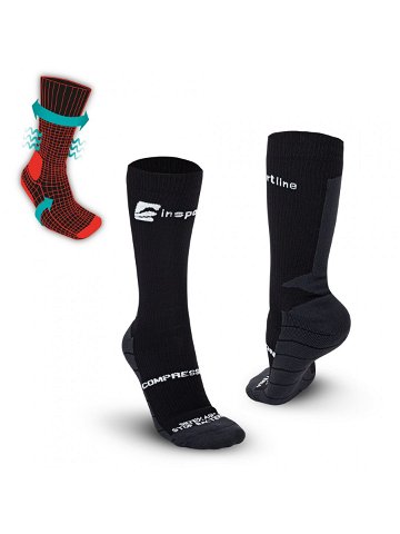 Kompresní klasické ponožky inSPORTline Compagio AG černá 43-45