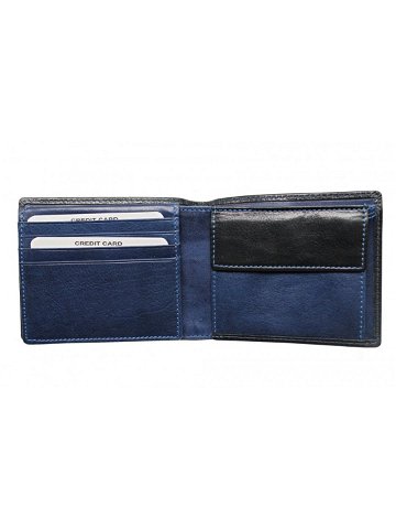 Pánská kožená peněženka 2907114026 černo modrá