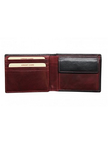Pánská kožená peněženka 2907114026 černá – červená