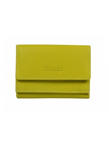 Dámská malá kožená peněženka SG-21756 neon lime