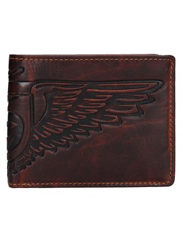 Pánská kožená peněženka 26537 křídla – hnědá