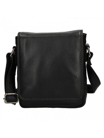 Pánská kožená taška přes rameno 27074 černá