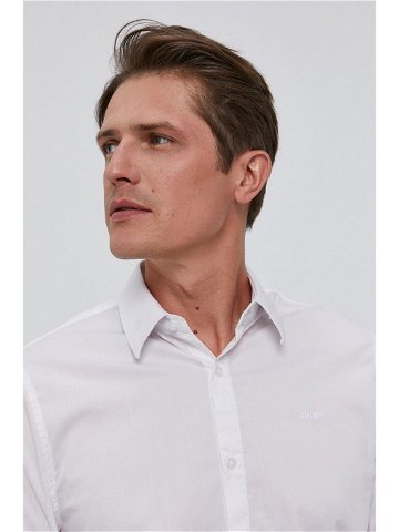 Košile Guess SUNSET pánská bílá barva slim s klasickým límcem M1YH20 W7ZK1