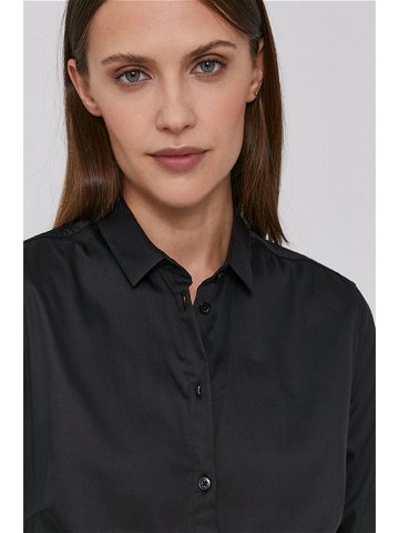 Košile Mos Mosh 131700 dámská černá barva slim s klasickým límcem