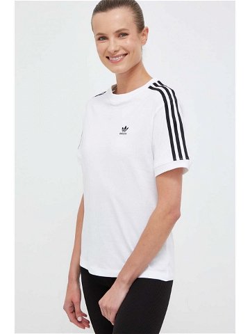 Bavlněné tričko adidas Originals bílá barva