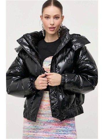 Péřová bunda Karl Lagerfeld dámská černá barva zimní