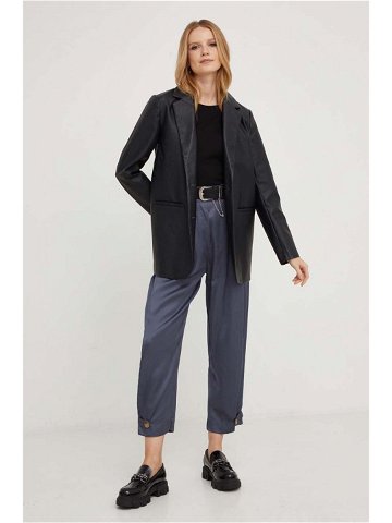Kalhoty Answear Lab dámské šedá barva široké high waist