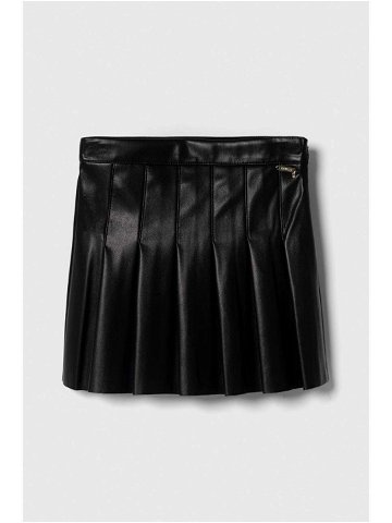 Dětská sukně Guess černá barva mini áčková
