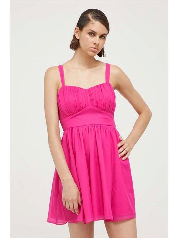 Šaty Abercrombie & Fitch růžová barva mini