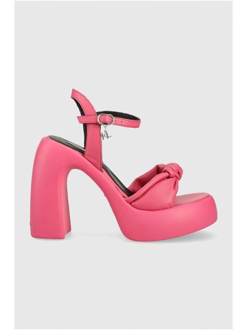 Sandály Karl Lagerfeld ASTRAGON HI růžová barva KL33715
