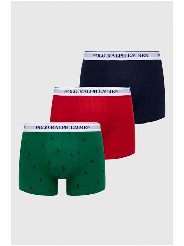 Boxerky Polo Ralph Lauren 3-pack pánské zelená barva 714830299