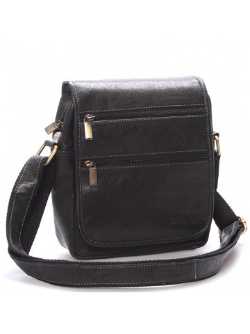Elegantní pánská kožená taška přes rameno černá – SendiDesign Garnell