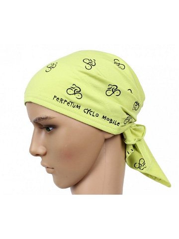 Outdoorový šátek – kolo – zeleno – žlutý