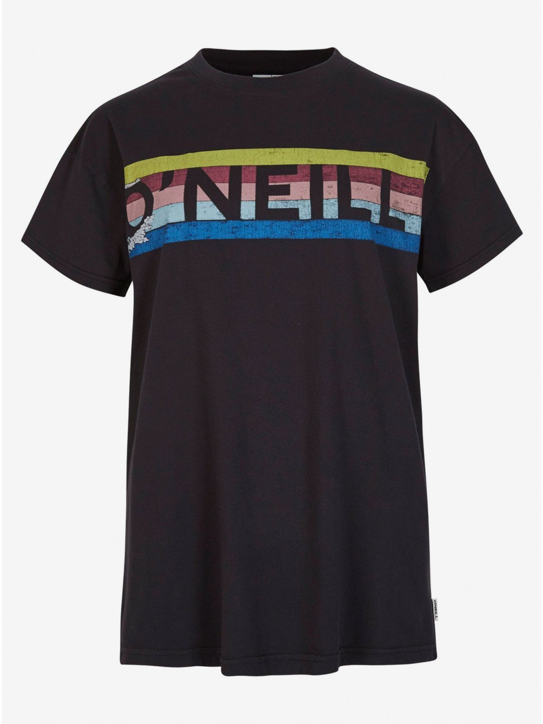 Černé dámské tričko s potiskem O Neill CONNECTIVE GRAPHIC LONG TSHIRT