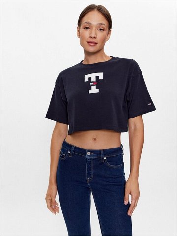 Tommy Jeans T-Shirt DW0DW16167 Tmavomodrá Oversize