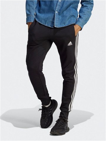 Adidas Teplákové kalhoty Essentials French Terry Tapered Cuff 3-Stripes Joggers HA4337 Černá Regular Fit