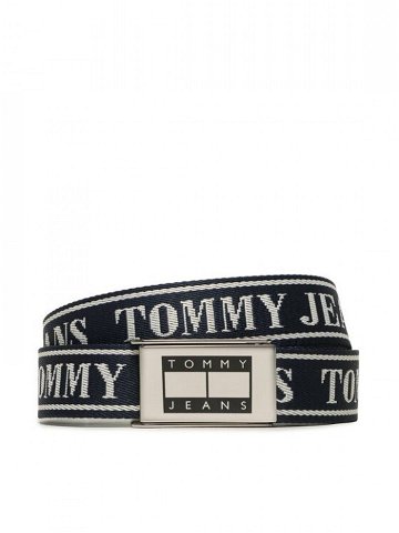 Tommy Jeans Pánský pásek Tjm Skater B Jacquard Belt 4 0 AM0AM11196 Tmavomodrá