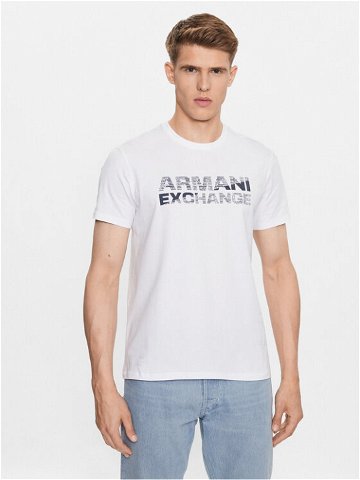 Armani Exchange T-Shirt 6RZTBE ZJAAZ 1100 Bílá Regular Fit