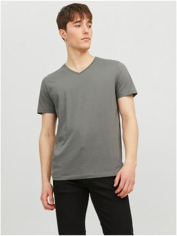 Šedé pánské basic tričko Jack & Jones Organic