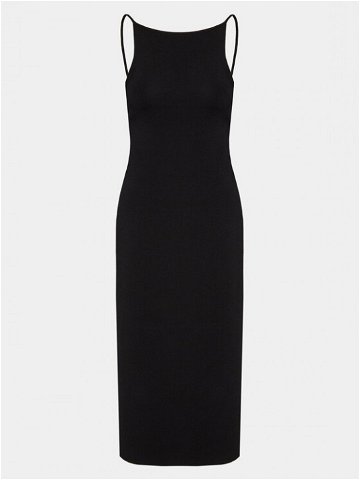 Gina Tricot Úpletové šaty 16409 Černá Slim Fit