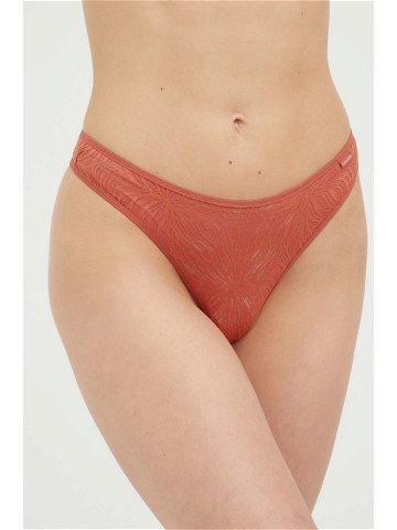 Tanga Calvin Klein Underwear oranžová barva 000QF6878E