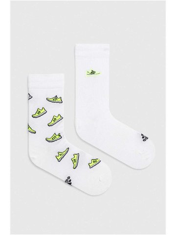 Ponožky adidas 2-pack bílá barva