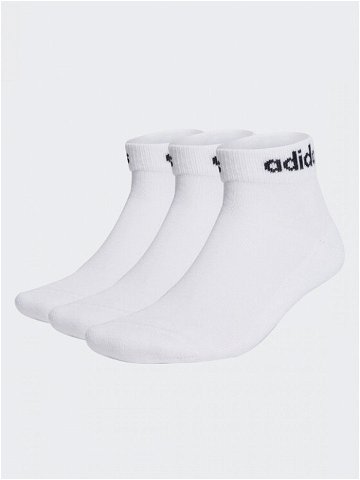 Adidas Nízké ponožky Unisex Linear Ankle Socks Cushioned Socks 3 Pairs HT3457 Bílá
