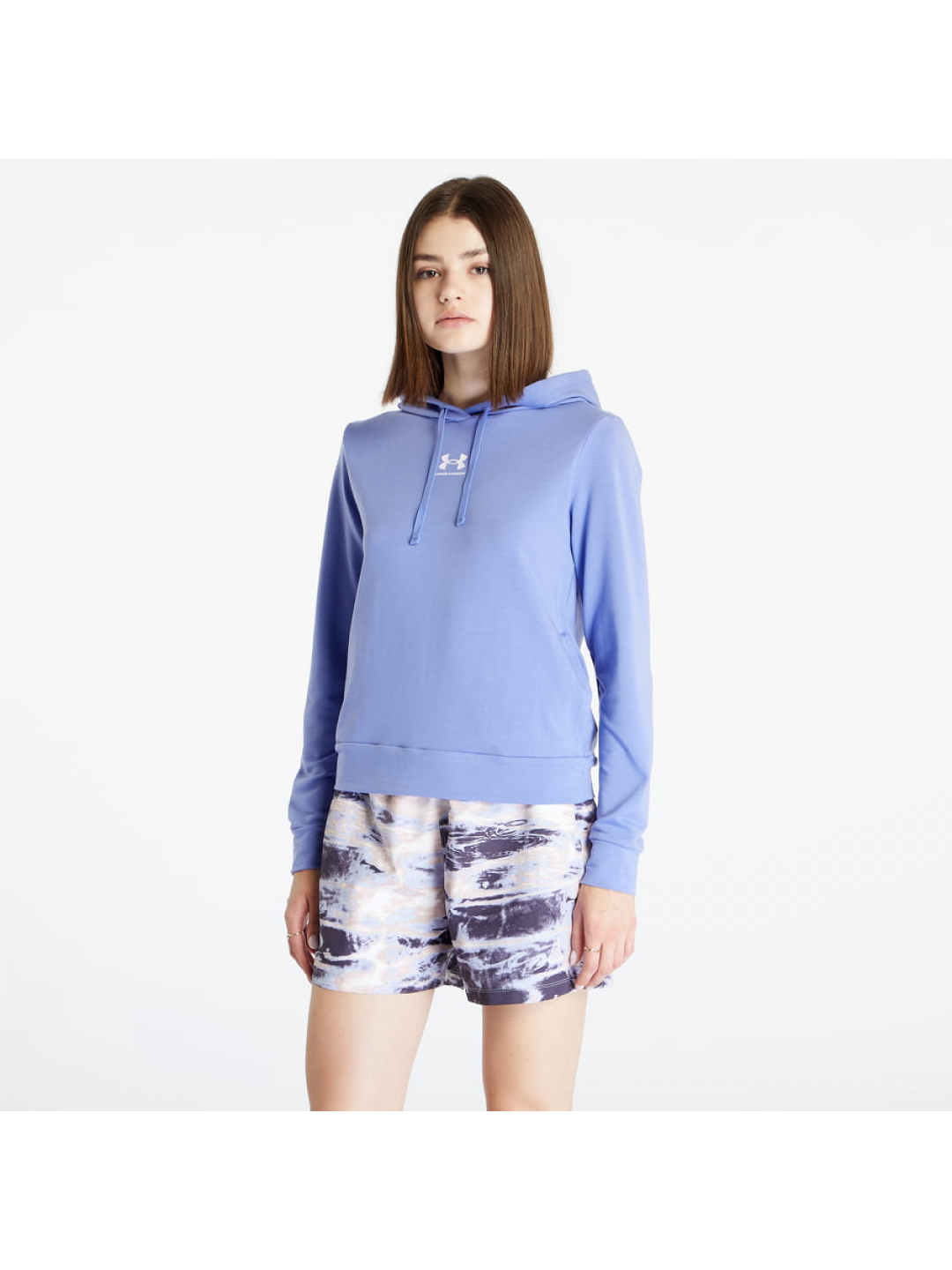 Under Armour Rival Terry Hoodie Baja Blue White