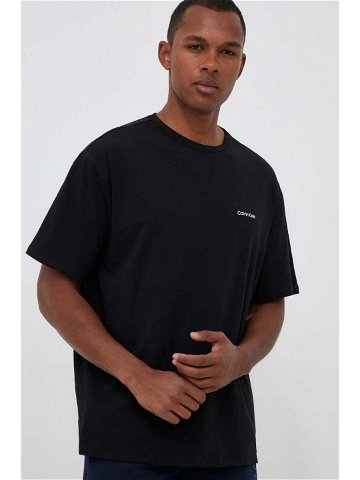 Pyžamové tričko Calvin Klein Underwear černá barva 000NM2298E
