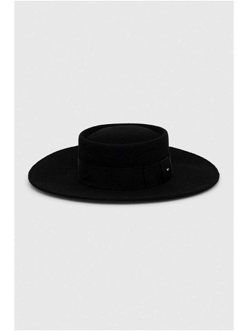 Vlněný klobouk Weekend Max Mara černá barva vlněný