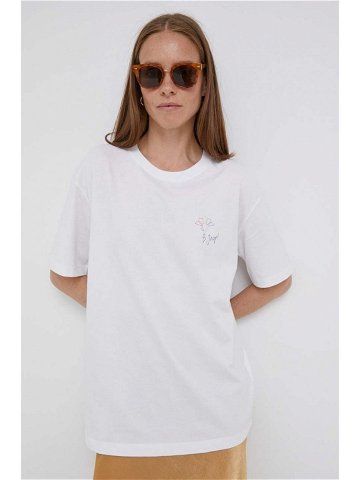 Bavlněné tričko Joop bílá barva