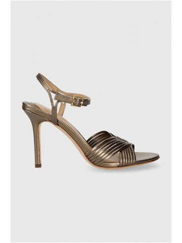 Kožené sandály Lauren Ralph Lauren Madelaine zlatá barva 802912330001