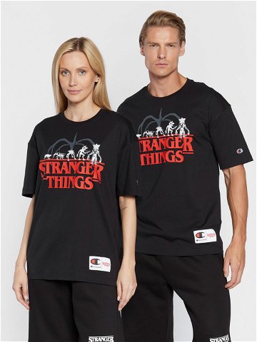 Champion T-Shirt STRANGER THINGS Unisex 217791 Černá Custom Fit