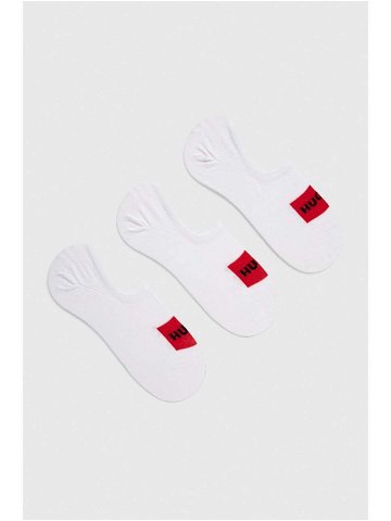 Ponožky HUGO 3-pack pánské bílá barva 50496082